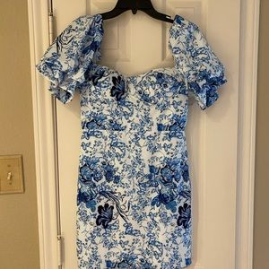VICI Floral Puff Sleeve Dress - SMALL